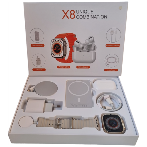 X8 Unique Combination Smartwatch + Airpods Pro 🔥 50% Reduction Aujourd'hui 🔥