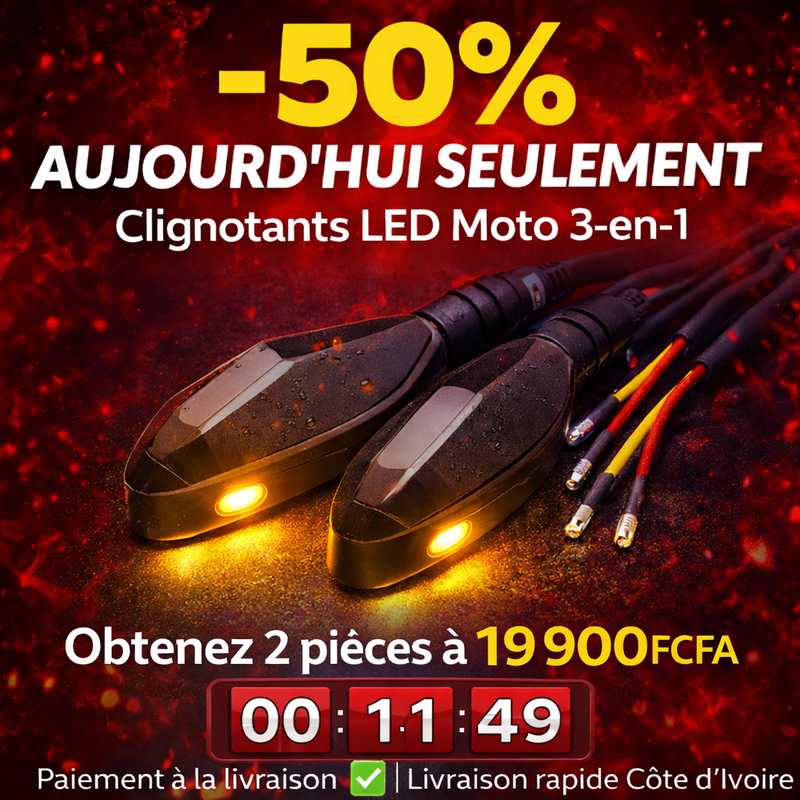 NightRide Pro – Clignotants LED 3-en-1