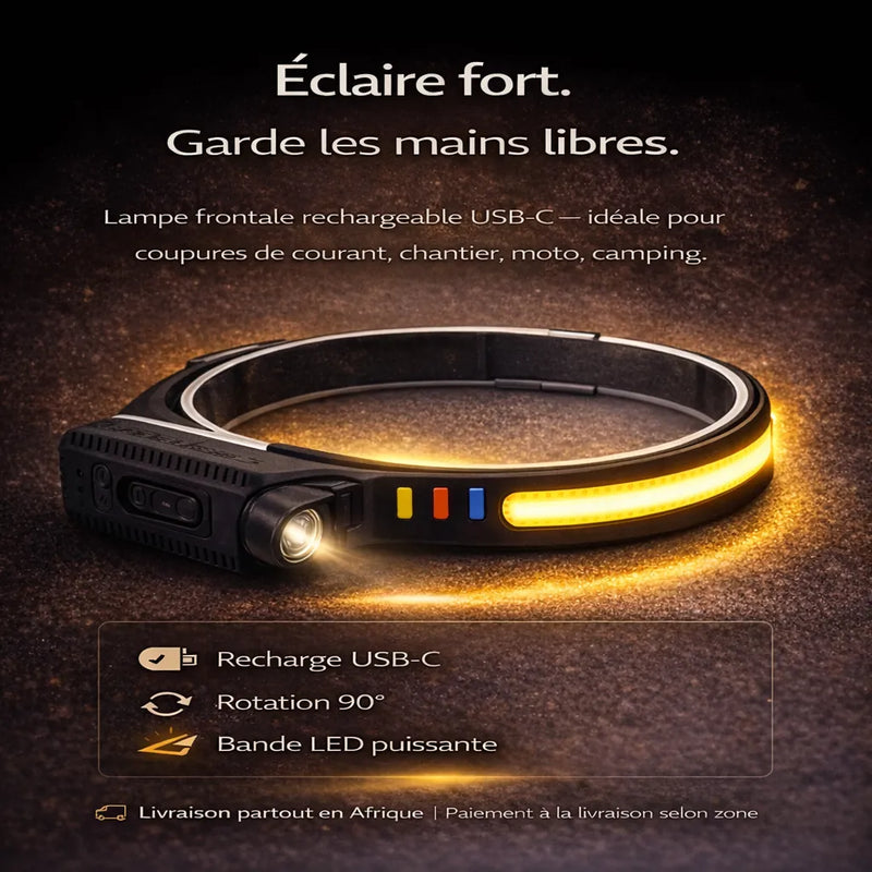Lampe Frontale LED USB-C